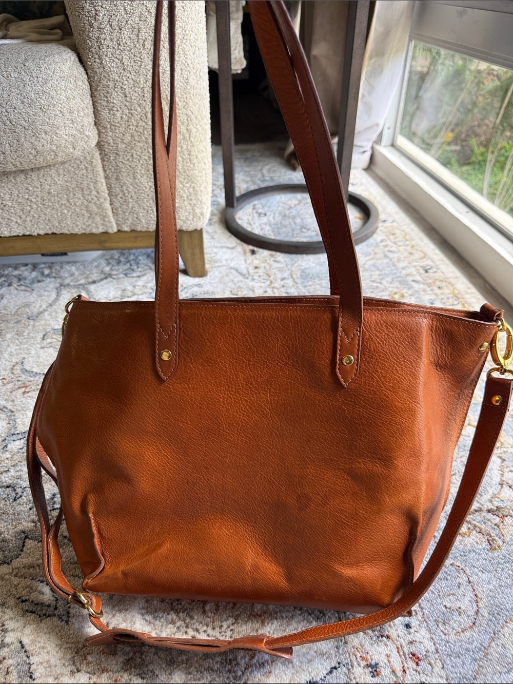 Leather tote